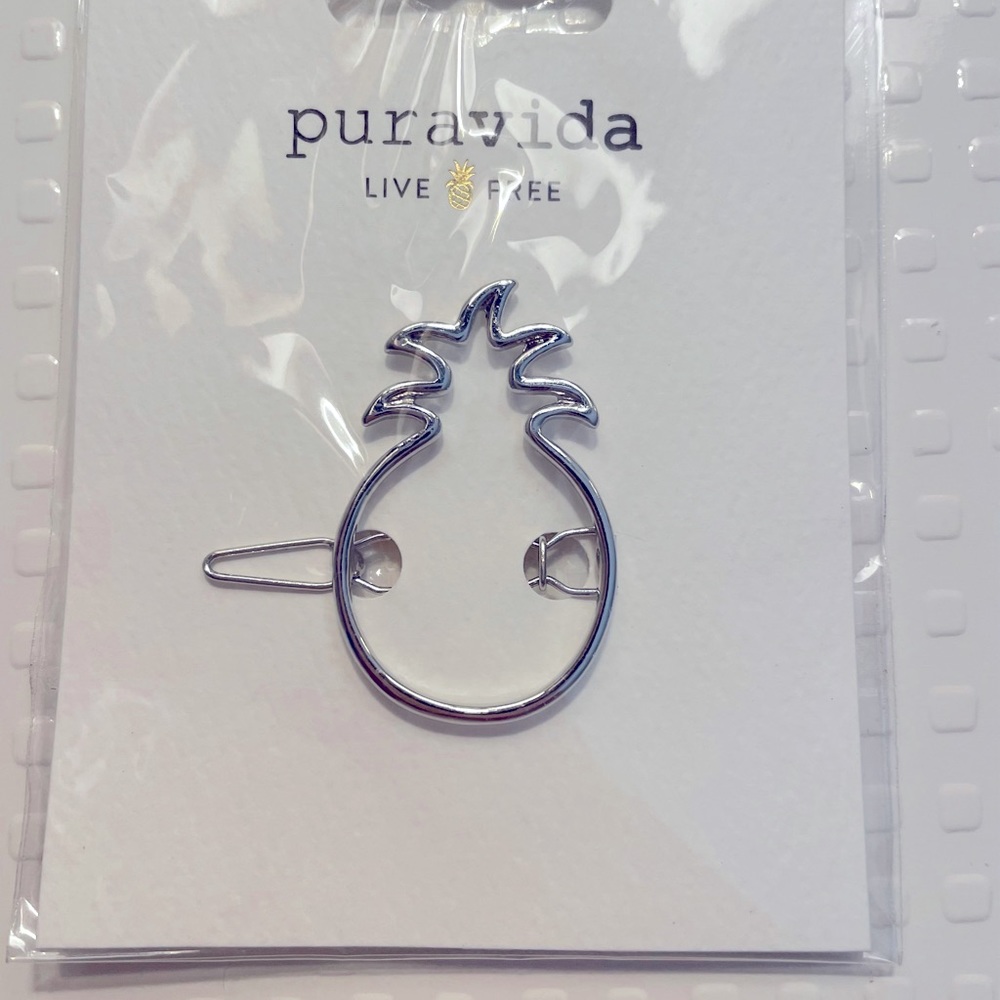 Puravida silver Pineapple 🍍 Hair clip NEW